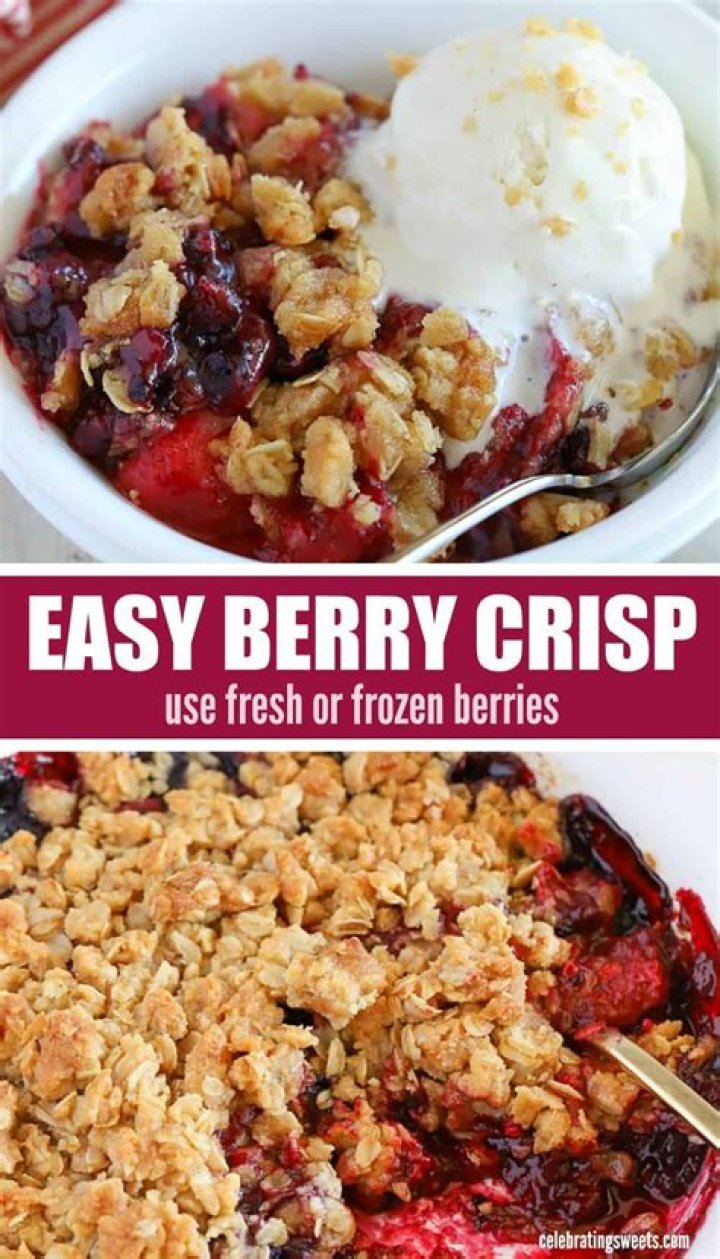 Easy Berry Crisp - Celebrating Sweets