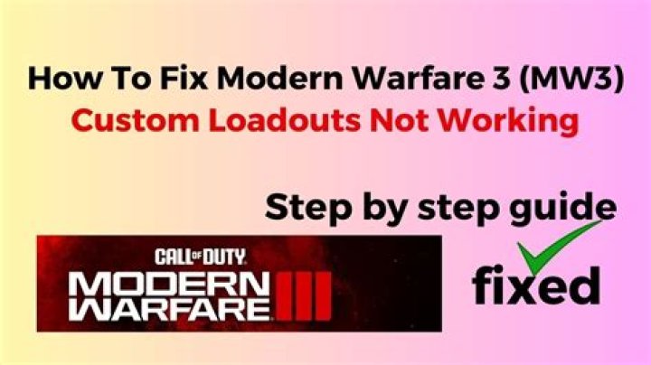 How To Fix / Solve: Modern Warfare 3 (MW3) Custom Loadouts not Working - SarkariResult