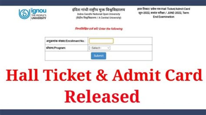 IGNOU December TEE 2023 Admit Card | Download Now